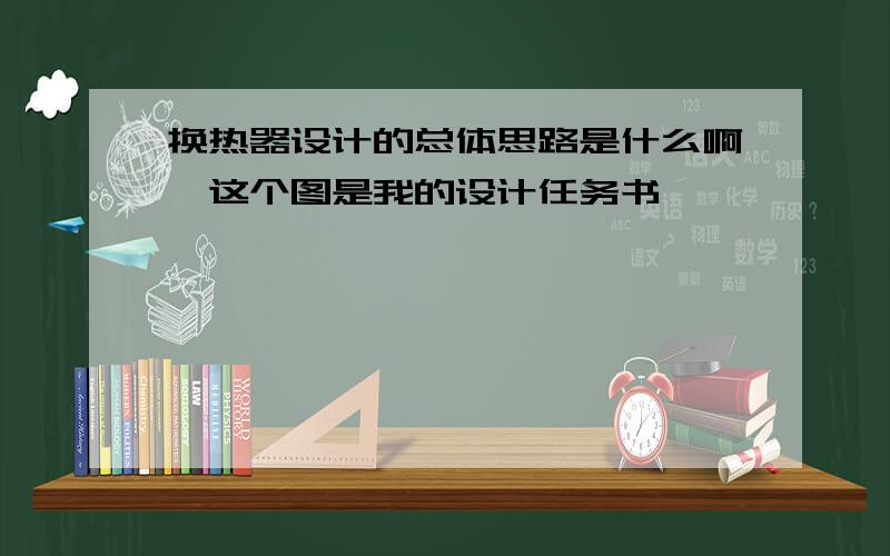 换热器设计的总体思路是什么啊,这个图是我的设计任务书