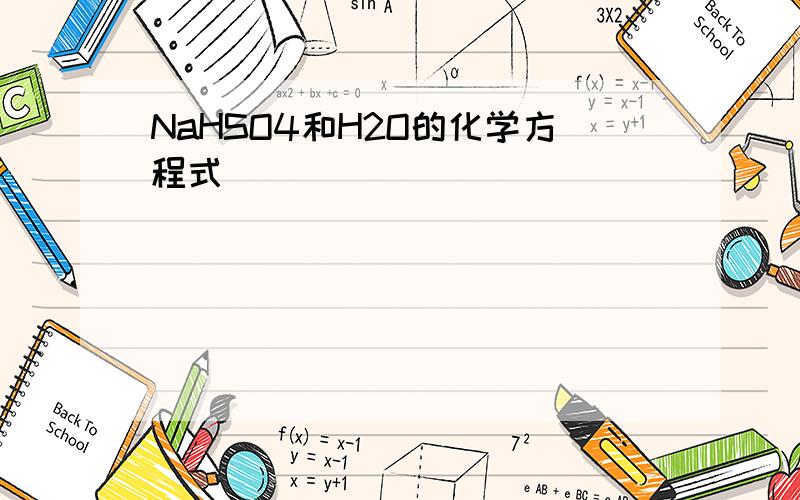 NaHSO4和H2O的化学方程式