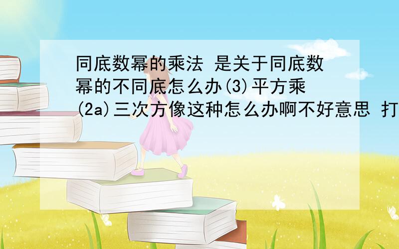 同底数幂的乘法 是关于同底数幂的不同底怎么办(3)平方乘(2a)三次方像这种怎么办啊不好意思 打错了 (3a)平方乘(2a)三次方