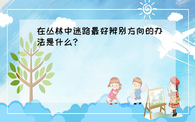 在丛林中迷路最好辨别方向的办法是什么?