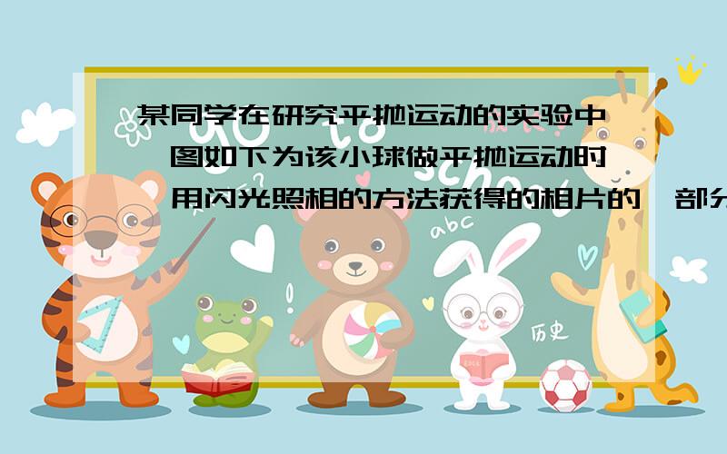 某同学在研究平抛运动的实验中,图如下为该小球做平抛运动时,用闪光照相的方法获得的相片的一部分,图中背景方格的边长为5cm,g=10m/s2,则小球从A运动到B的时间为_____,平抛的初速度Vo=______m/s,