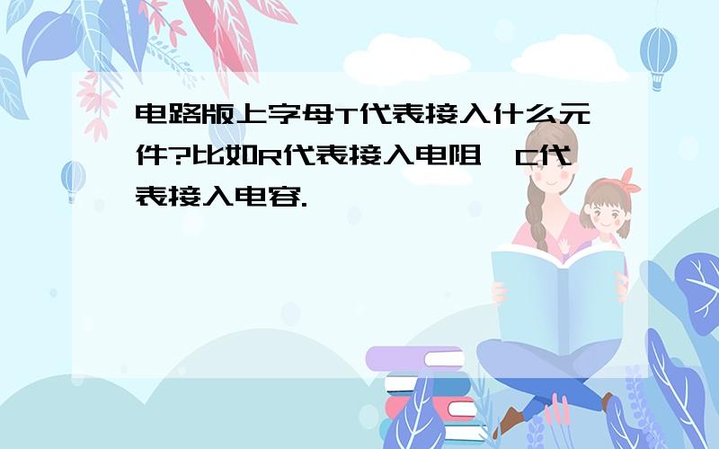 电路版上字母T代表接入什么元件?比如R代表接入电阻,C代表接入电容.