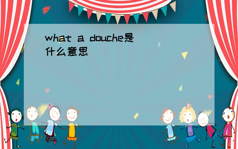 what a douche是什么意思