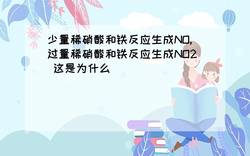 少量稀硝酸和铁反应生成NO,过量稀硝酸和铁反应生成NO2 这是为什么