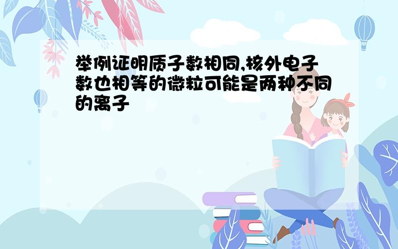 举例证明质子数相同,核外电子数也相等的微粒可能是两种不同的离子