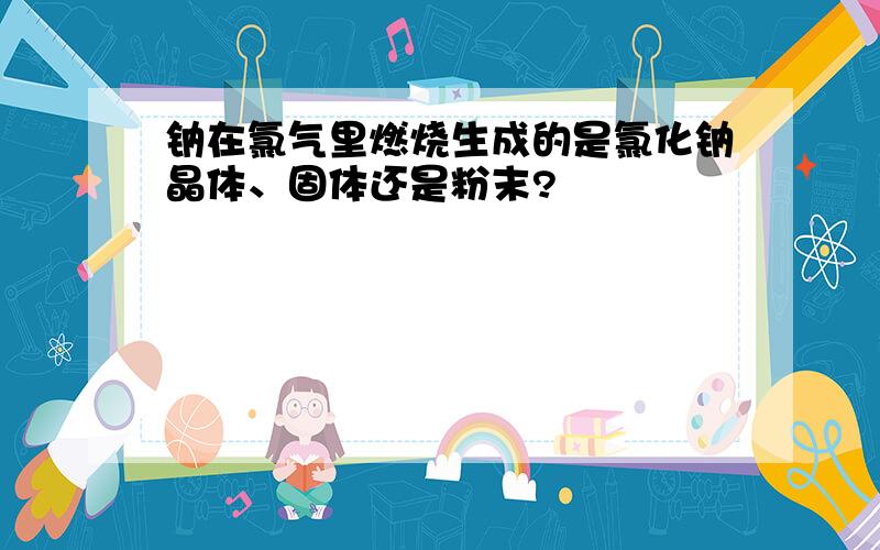 钠在氯气里燃烧生成的是氯化钠晶体、固体还是粉末?