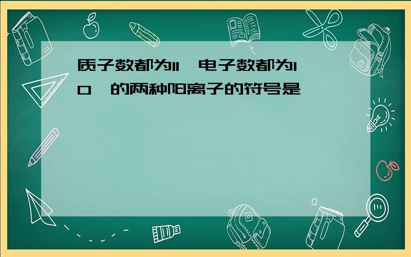 质子数都为11,电子数都为10,的两种阳离子的符号是