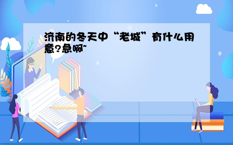 济南的冬天中“老城”有什么用意?急啊~