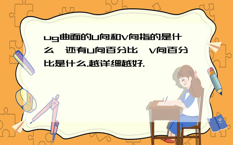 ug曲面的U向和V向指的是什么,还有U向百分比,V向百分比是什么.越详细越好.