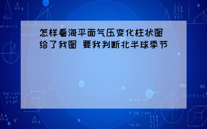 怎样看海平面气压变化柱状图 给了我图 要我判断北半球季节