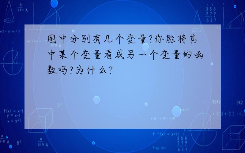 图中分别有几个变量?你能将其中某个变量看成另一个变量的函数吗?为什么?