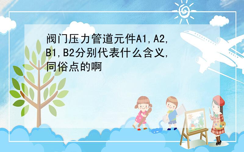 阀门压力管道元件A1,A2,B1,B2分别代表什么含义,同俗点的啊