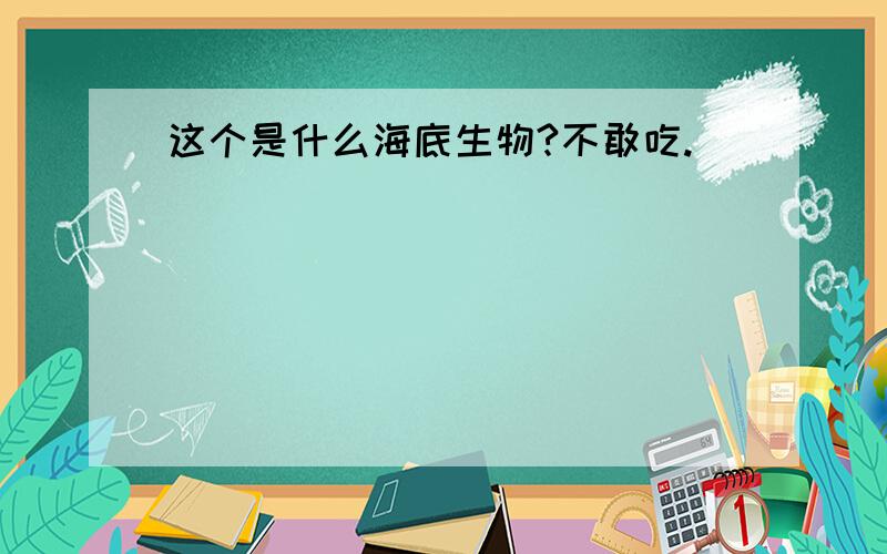 这个是什么海底生物?不敢吃.