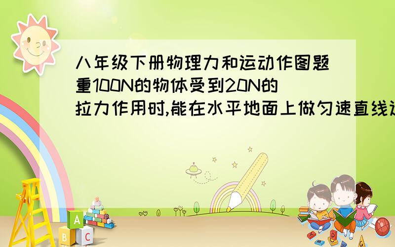 八年级下册物理力和运动作图题重100N的物体受到20N的拉力作用时,能在水平地面上做匀速直线运动,画出这个物体在30N水平向左拉力作用下,在原水平地面上运动时所受合力的图示.