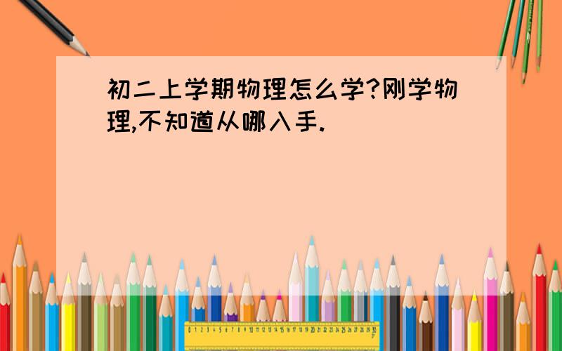 初二上学期物理怎么学?刚学物理,不知道从哪入手.