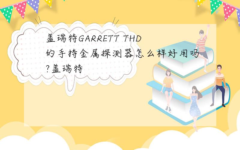 盖瑞特GARRETT THD的手持金属探测器怎么样好用吗?盖瑞特