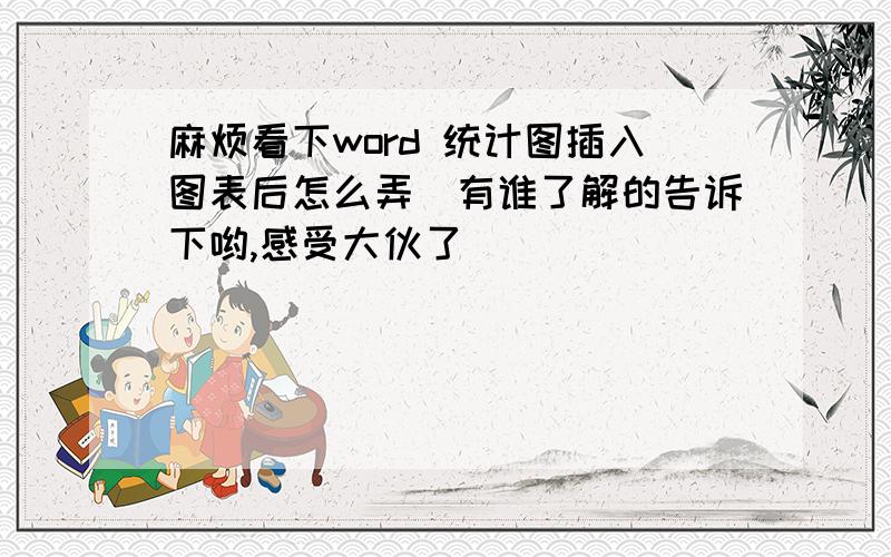 麻烦看下word 统计图插入图表后怎么弄　有谁了解的告诉下哟,感受大伙了