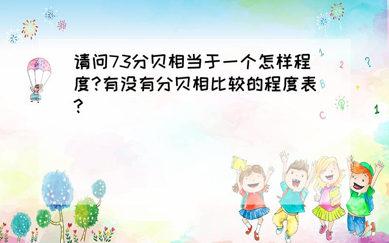 请问73分贝相当于一个怎样程度?有没有分贝相比较的程度表?