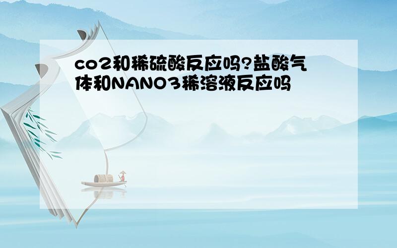 co2和稀硫酸反应吗?盐酸气体和NANO3稀溶液反应吗