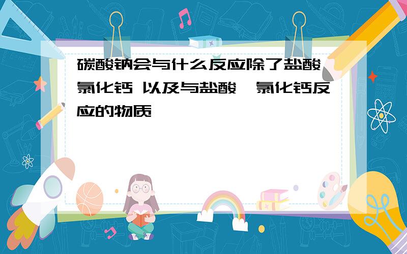 碳酸钠会与什么反应除了盐酸、氯化钙 以及与盐酸、氯化钙反应的物质