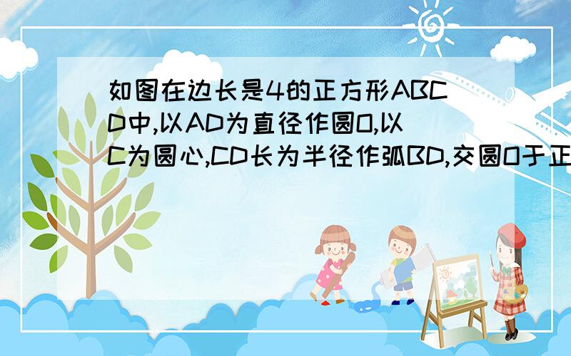 如图在边长是4的正方形ABCD中,以AD为直径作圆O,以C为圆心,CD长为半径作弧BD,交圆O于正方形内一点E连接CE并延长交AB于点F,求△BCF与直角梯形ADCF周长之比http://hiphotos.baidu.com/%BB%A8%5F%B3%D4%C1%CB%C4%C7