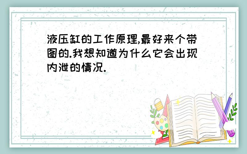 液压缸的工作原理,最好来个带图的.我想知道为什么它会出现内泄的情况.