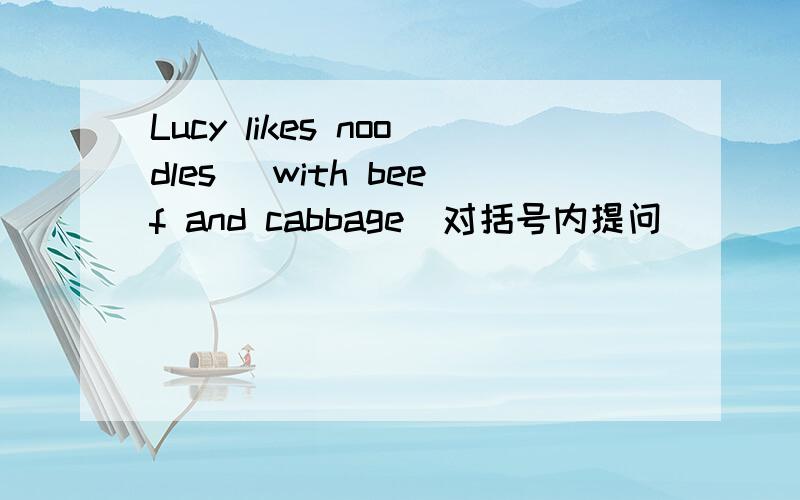 Lucy likes noodles （with beef and cabbage）对括号内提问 ___ ___ ___ noodles ___ Lucy like?