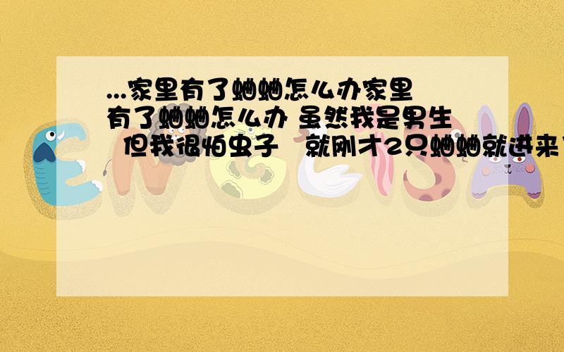 ...家里有了蛐蛐怎么办家里有了蛐蛐怎么办 虽然我是男生  但我很怕虫子   就刚才2只蛐蛐就进来了  我门和窗户都很严实啊  就是突然飞进来的   我家在6楼 ...紧急求救  刚才差点吓死我饿.我