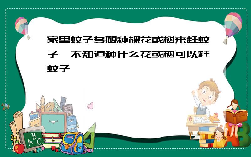 家里蚊子多想种棵花或树来赶蚊子,不知道种什么花或树可以赶蚊子,