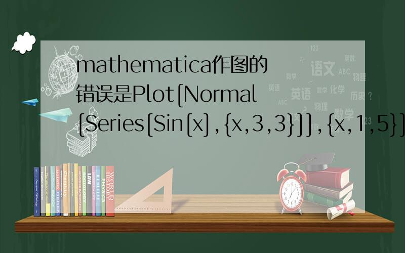 mathematica作图的错误是Plot[Normal[Series[Sin[x],{x,3,3}]],{x,1,5}]为什么做不出图,错误提示为General::ivar:1.0000817142857144` is not a valid variable.General::stop:Further output of General::ivar will be suppressed during this calcu