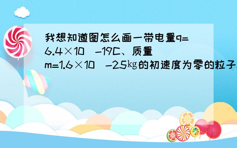 我想知道图怎么画一带电量q=6.4×10^-19C、质量m=1.6×10^-25㎏的初速度为零的粒子,经电压U=200V的加速电场加速后,沿垂直于电场线方向进入E=1.0×103V/m均匀偏转电场.已知粒子在穿越偏转电场过程中