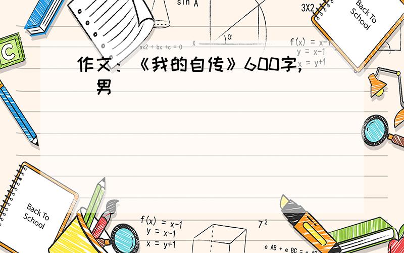 作文：《我的自传》600字,（男）