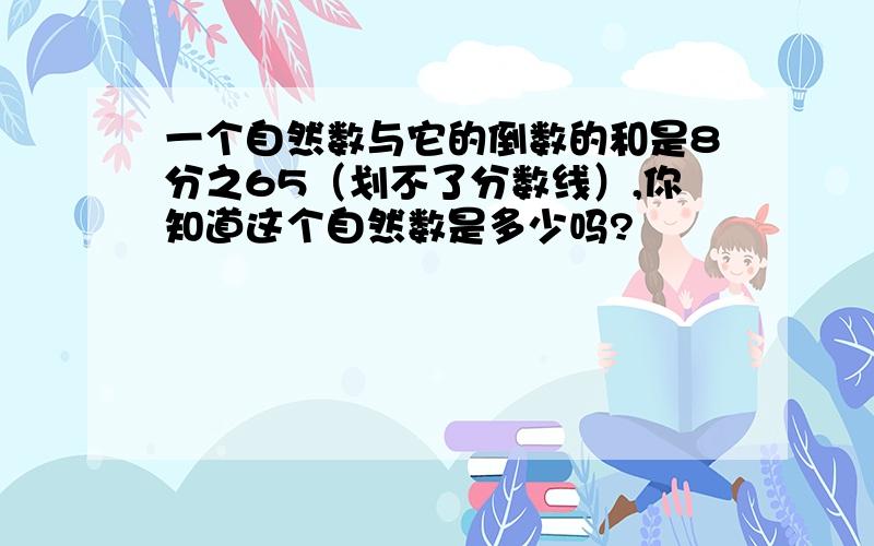 一个自然数与它的倒数的和是8分之65（划不了分数线）,你知道这个自然数是多少吗?