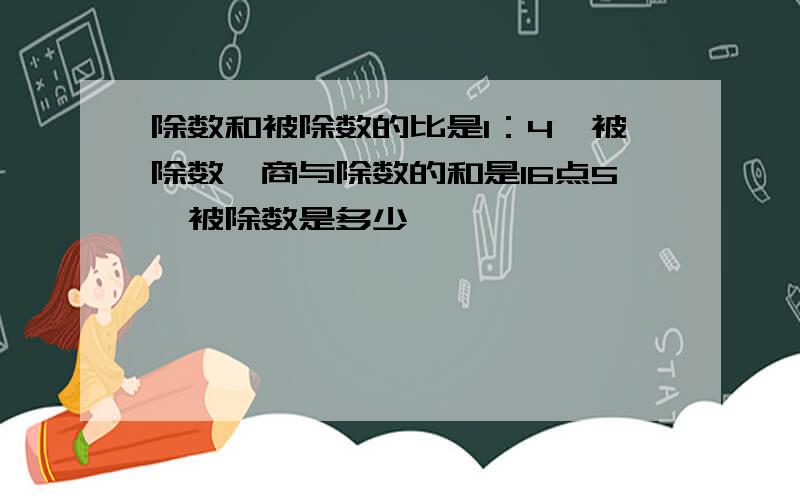 除数和被除数的比是1：4,被除数、商与除数的和是16点5,被除数是多少