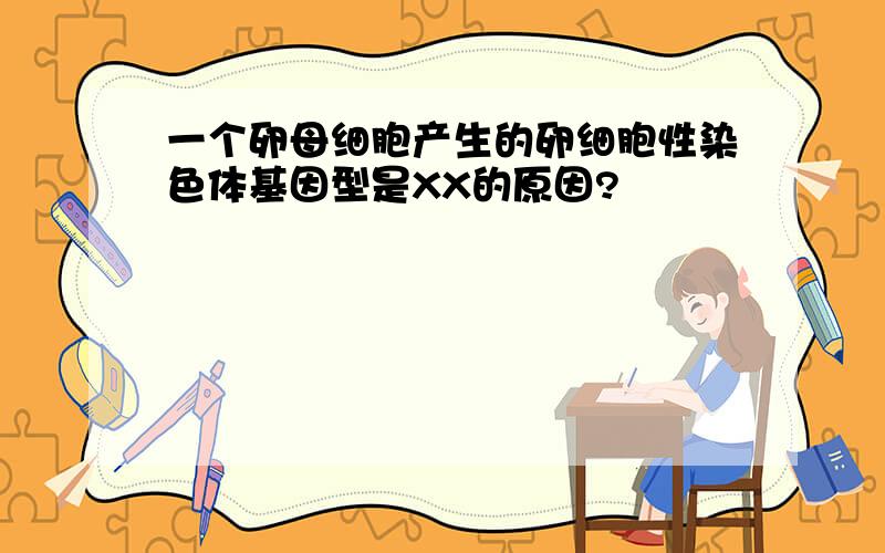 一个卵母细胞产生的卵细胞性染色体基因型是XX的原因?