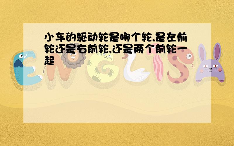 小车的驱动轮是哪个轮,是左前轮还是右前轮,还是两个前轮一起