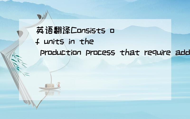 英语翻译Consists of units in the production process that require additional work before becoming finished goods.Consists of goods and materials that will ultimately become part of the manufactured product but have not yet entered the production p