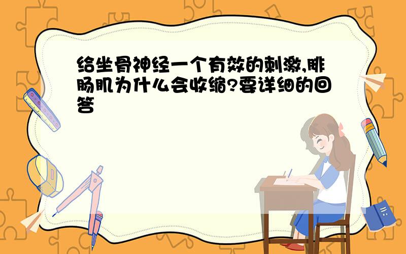 给坐骨神经一个有效的刺激,腓肠肌为什么会收缩?要详细的回答