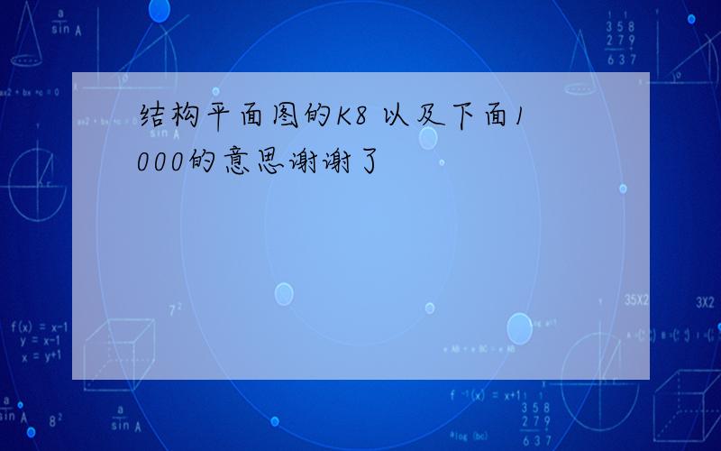 结构平面图的K8 以及下面1000的意思谢谢了