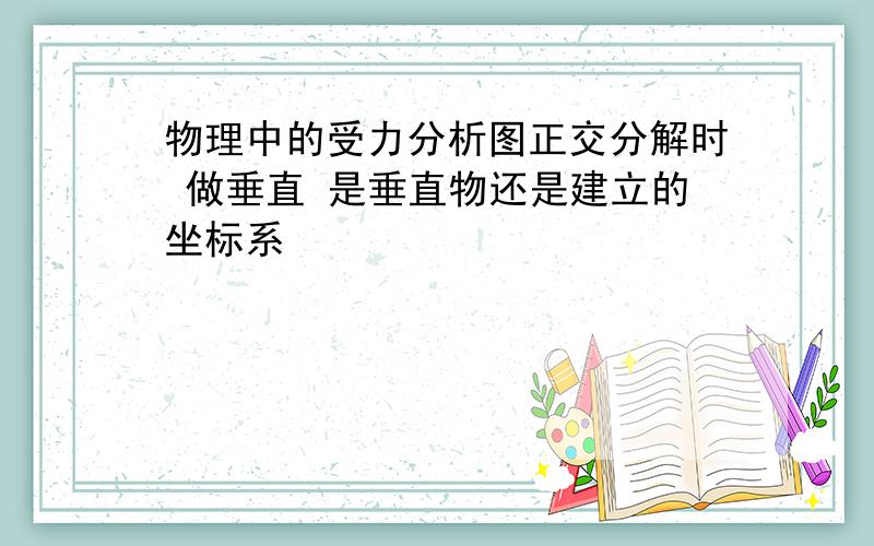 物理中的受力分析图正交分解时 做垂直 是垂直物还是建立的坐标系