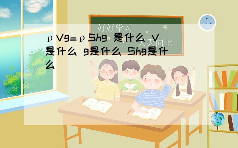 ρVg=ρShg 是什么 V是什么 g是什么 Shg是什么