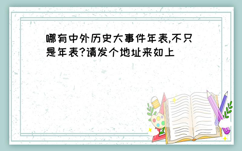 哪有中外历史大事件年表,不只是年表?请发个地址来如上