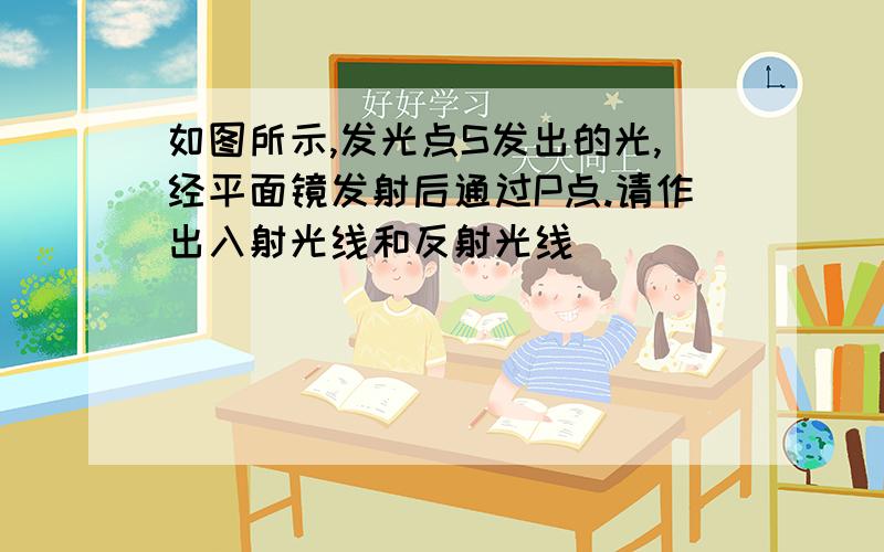 如图所示,发光点S发出的光,经平面镜发射后通过P点.请作出入射光线和反射光线