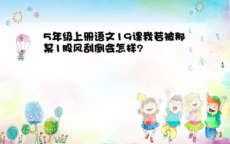 5年级上册语文19课我若被那某1股风刮倒会怎样?