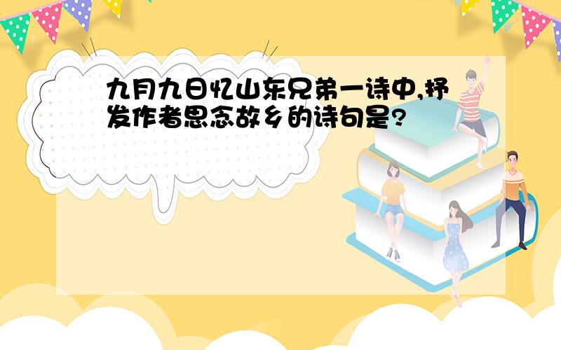 九月九日忆山东兄弟一诗中,抒发作者思念故乡的诗句是?