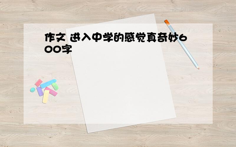 作文 进入中学的感觉真奇妙600字