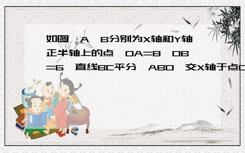 如图,A,B分别为X轴和Y轴正半轴上的点,OA=8,OB=6,直线BC平分∠ABO,交X轴于点C,P为BC上移动点.P以每秒1个单位的速度从B向BC方向移动.设PA-PO=m,P的移动时间为t.1.当t大于0小于等于4倍根号5时,求m取值范