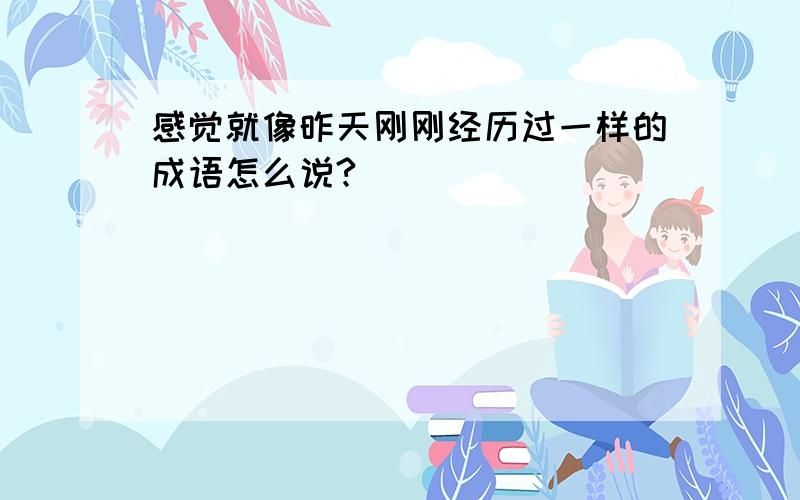 感觉就像昨天刚刚经历过一样的成语怎么说?