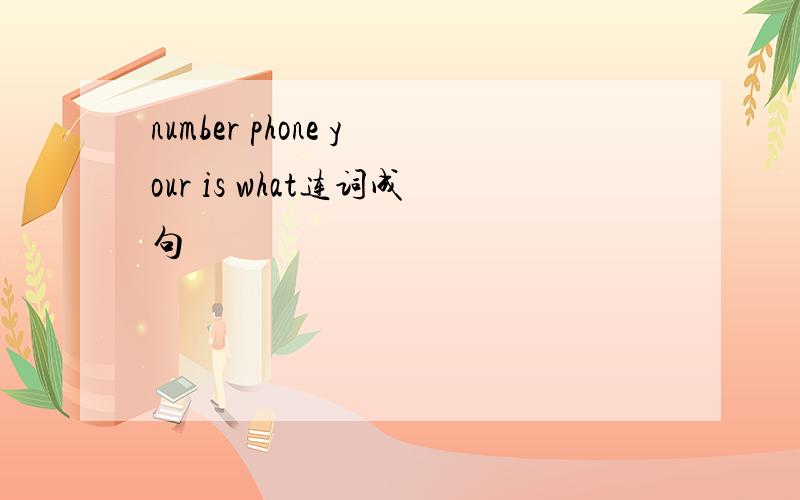 number phone your is what连词成句