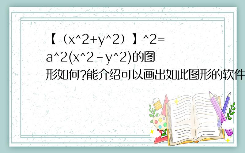 【（x^2+y^2）】^2=a^2(x^2-y^2)的图形如何?能介绍可以画出如此图形的软件吗》